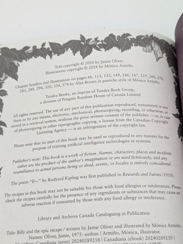 Billy and the Epic Escape, Jamie Oliver 1st Ed, Hardcover 2024, Aboriginal Error by Jamie Oliver, Oliver, Jamie