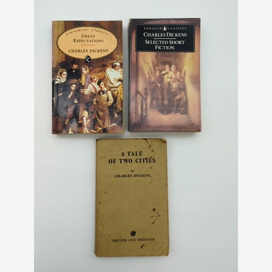 3x Charles Dickens Paperbacks, Two Cities, Great Expectations, Selected Fiction — photo 2