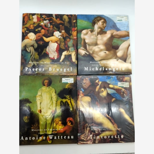 4x Masters Art Books: Michelangelo; Tintoretto; Antoine Wattean; Pieter Bruegel by Koneman — photo 2