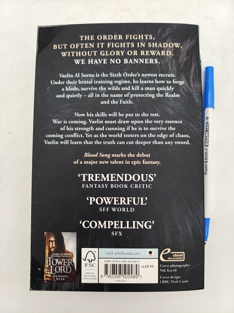 Blood Song: Book Of Raven's Shadow by Anthony Ryan (Paperback, 2014) Fantasy by Anthony Ryan