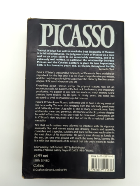 Pablo Ruiz Picasso: Biography by Patrick O'Brian (Paperback, 1989) Art History by Patrick O'Brian