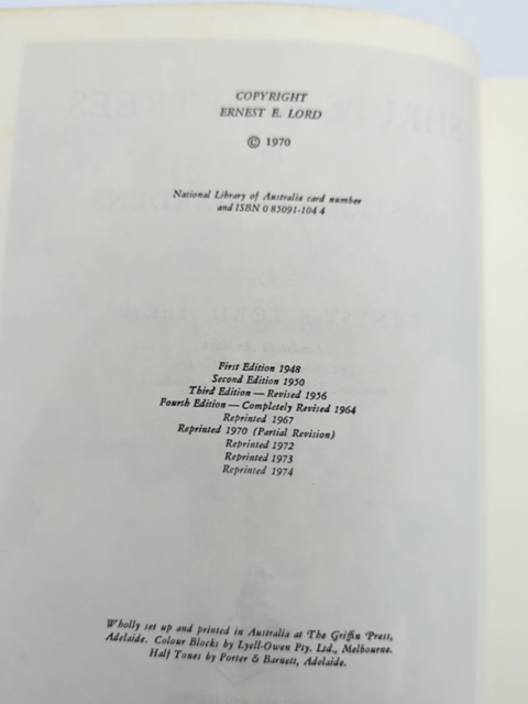 Shrubs And Trees For Australian Gardens by Ernest E. Lord, Gardening by Ernest E. Lord