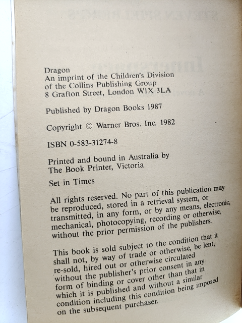 Steven Spielberg Presents Innerspace by Nathan Elliott, Vintage Paperback Sci-Fi by Steven Spielberg, Nathan Elliott