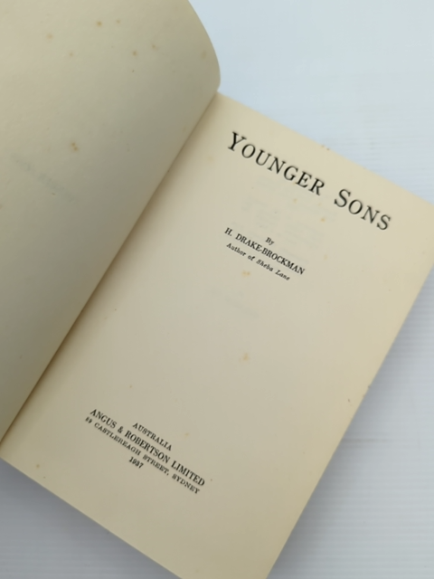 Younger Sons by H Drake-Brockman (Cloth, 1937) History by H Drake-Brockman