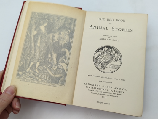 The Red Book Of Animal Stories by Andrew Lang (Hardcover, 1914) Children's by Andrew Lang