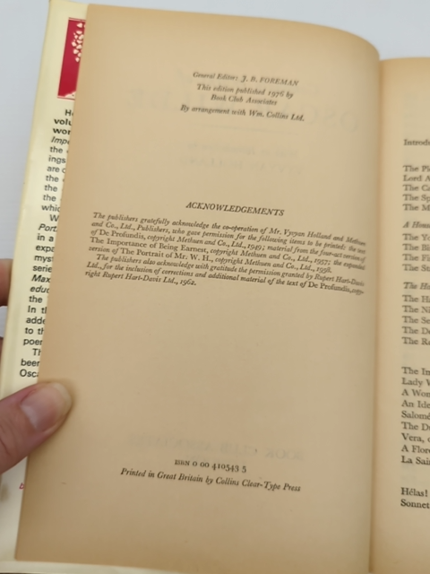 Complete Works Of Oscar Wilde by Oscar Wilde (Hardcover, 1975) Literature by Oscar Wilde
