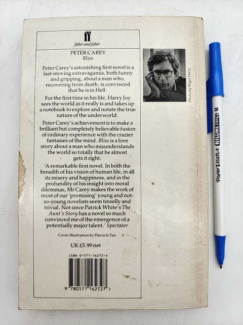 Bliss by Peter Carey (Paperback, 1981) Miles Franklin Award Winner! by Peter Carey