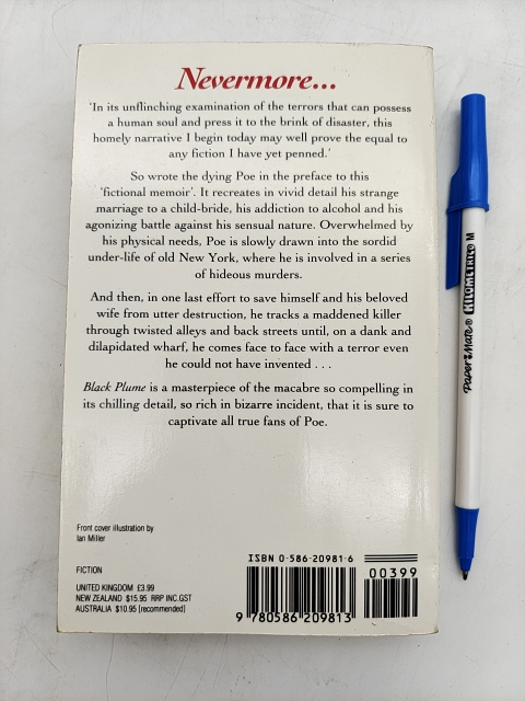 Black Plume: Suppressed Memoirs of Edgar Allan Poe by David Madsen, 1991 by David Madsen