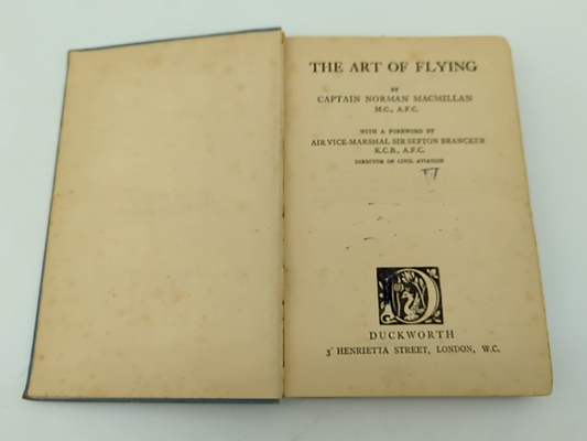 The Art of Flying by Captain Norman Macmillan (Hardcover, 1929) by Captain Norman Macmilla
