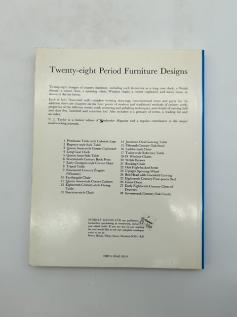 The Construction Of Period Country Furniture by Edith L. Taylor, Furniture by V. J. Taylor