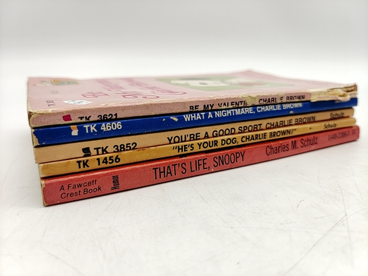 Charles M Schulz Paperback Bundle 5x Vintage Peanuts Paperbacks Snoopy Charli… by Charles M Schulz