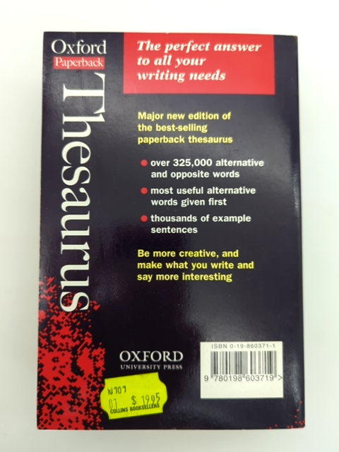 Oxford Paperback Thesaurus, 2nd Edition by Oxford University Press, Reference by Oxford University Press
