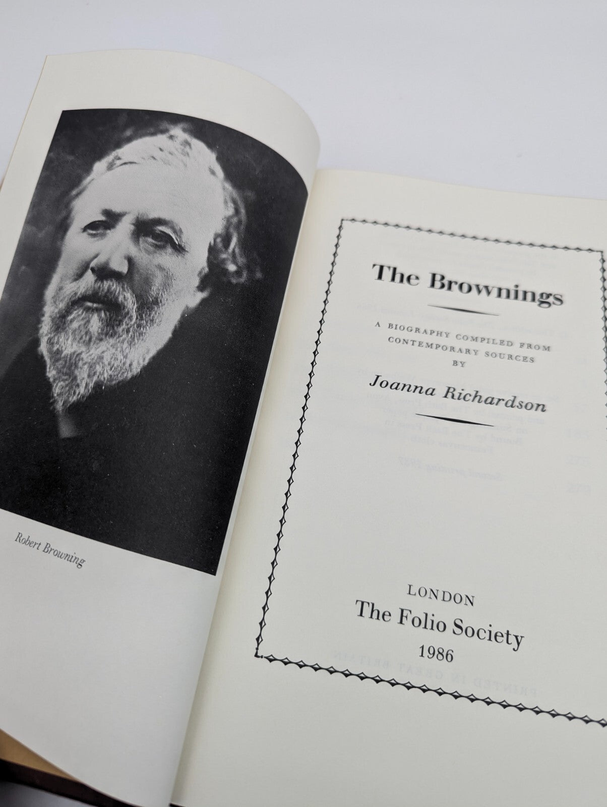 The Brownings by Joanna Richardson Folio Society hardback slipcase biography by Joanna Richardson