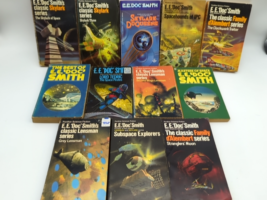 12x E E Doc Smith Paperback Bundle: The Clockwork Traitor, Skylark, Spacehounds… by E E Doc Smith