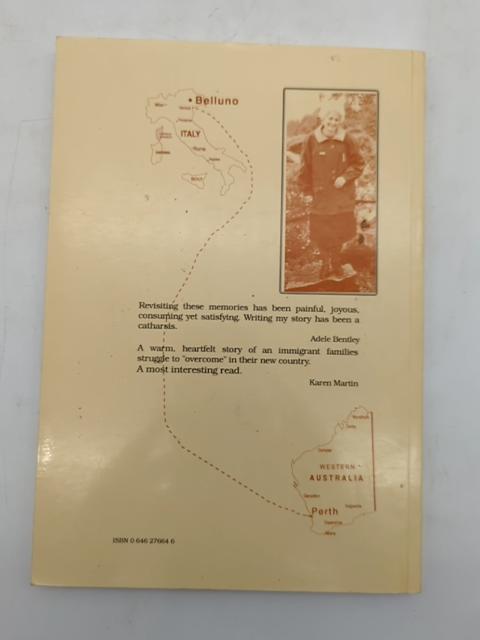 Between Two Cultures: Italian-Australian Memoir by Adele Bentley, WA, SIGNED by Adele Bentley