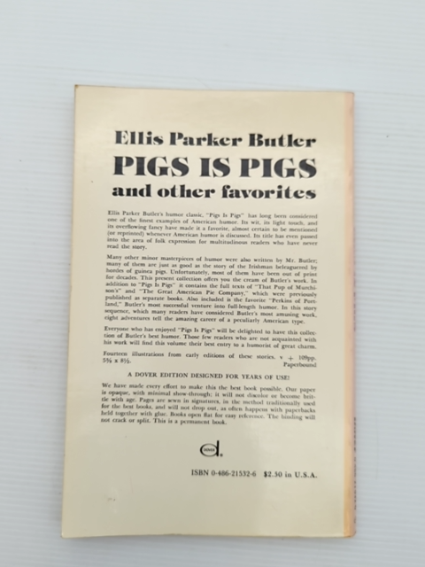 Pigs Is Pigs And Other Favorites by Ellis Parker Butler, Anthology by Ellis Parker Butler