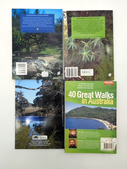 4x Australian Bush Walks Guides: Trails, Perth Outdoors, Southwest Bushwalks by Various