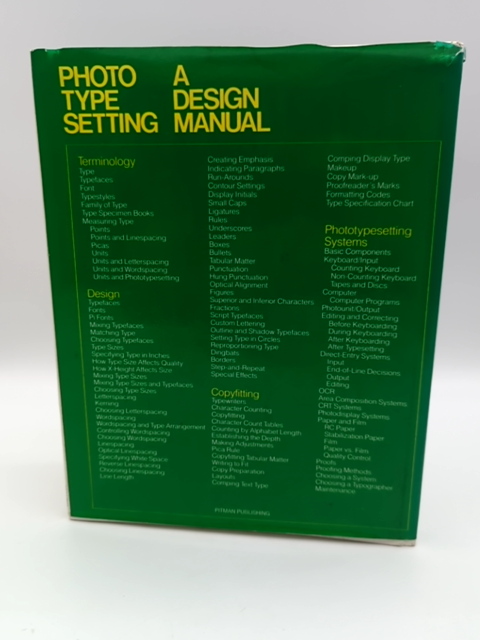 Phototypesetting: A design manual by James Craig (Hardcover, 1978) 0273012800 by James Craig