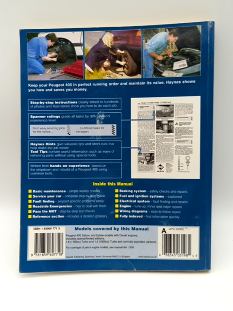 Peugeot 405 Diesel Service and Repair Manual: 1988-1997 (E to P Registation) by Steve Rendle