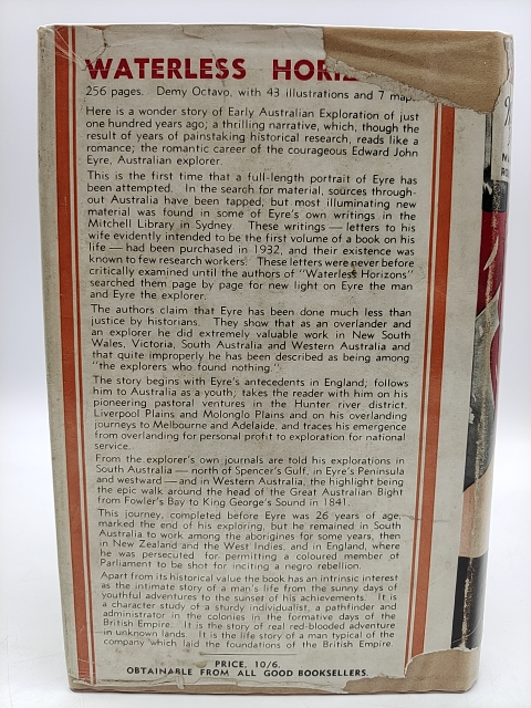 Waterless Horizons (Hardcover, 1942) Aboriginal Encounters Darling/Murray by Robert Stephens Malcolm Uren