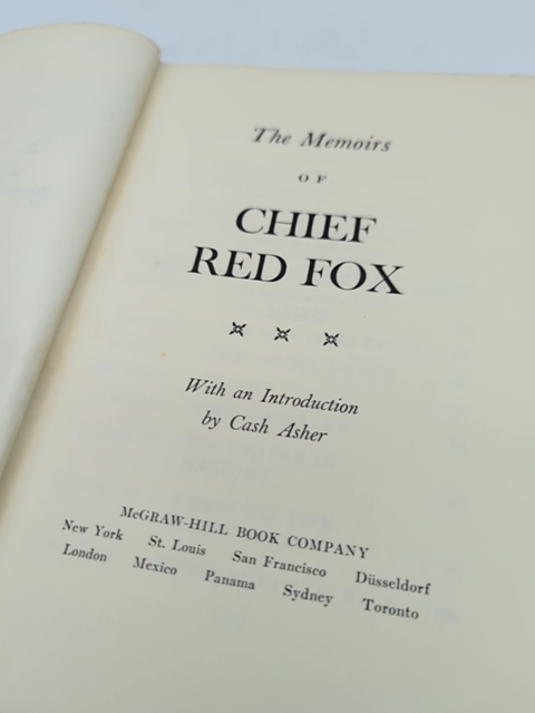 The Memoirs of Chief Red Fox by Chief Red Fox (Hardcover, 1971) 1st Edition by Chief Red Fox