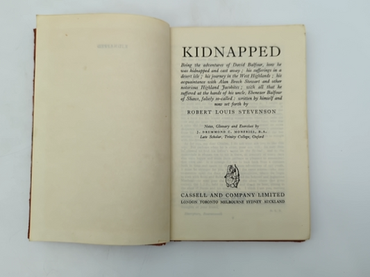 Kidnapped : from original copyright edition by Robert Louis Stevenson, Adventure by Robert Louis Stevenson