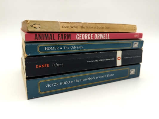 5x Books: Homer; Dante; Victor Hugo; Oscar Wilde; George Orwell Animal Farm by Homer; Dante; Victor Hugo; Oscar Wilde; George Orwell