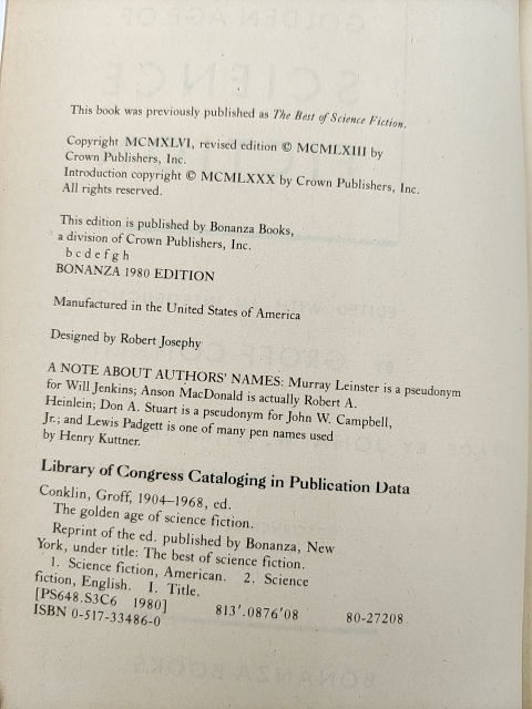 The Golden Age Of Science Fiction by "Edgar Allan Poe Isaac Asimov" by "Edgar Allan Poe Isaac Asimov"