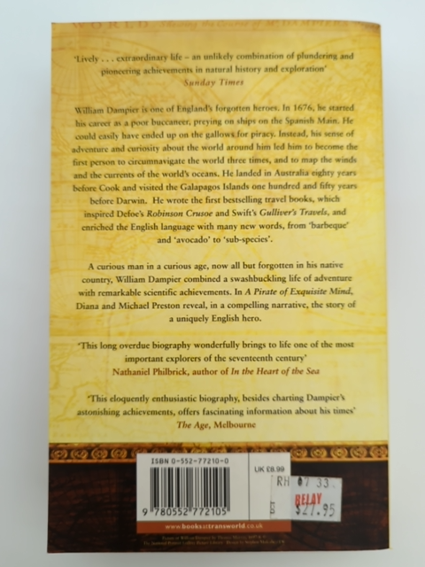 Pirate Of Exquisite Mind The Life Of William Dampier, Diana Preston, Exploration by Diana Preston