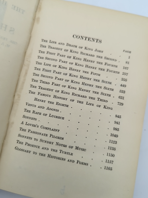 The Histories And Poems Of Shakespeare by W J Craig (Cloth, 1915) by W J Craig