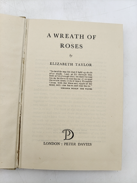 Wreath Of Roses by Elizabeth Taylor (Cloth, 1949) 1st Edition by Elizabeth Taylor