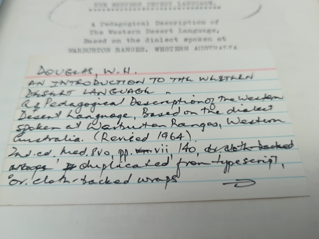An Introduction To The Western Desert Language by Wilfrid Henry Douglas by Wilfrid Henry Douglas