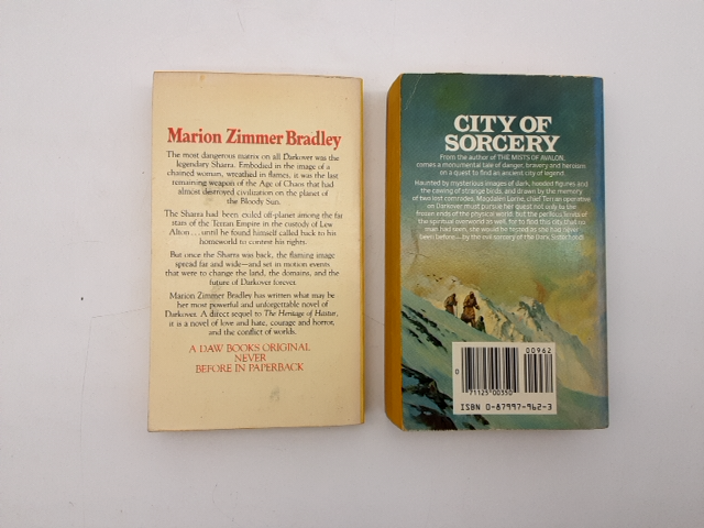 2x Marion Zimmer Bradley Paperback Darkover Series, Vintage DAW Books Sci-fi by Marion Zimmer Bradley