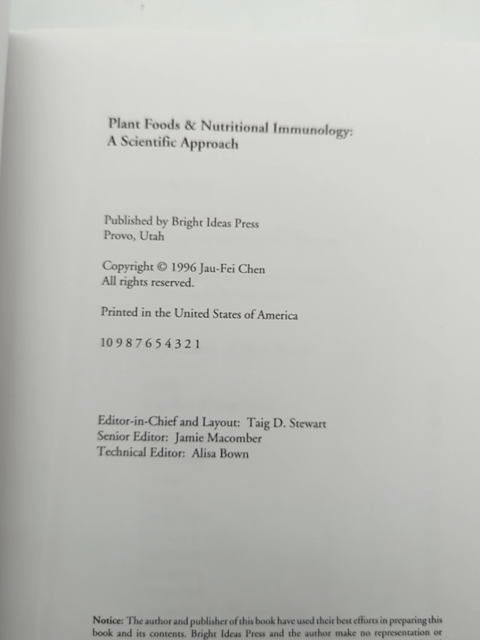 Plant Foods Nutritional Immunology by Jau-Fei Chen (Paperback, 1996) by Jau-Fei Chen