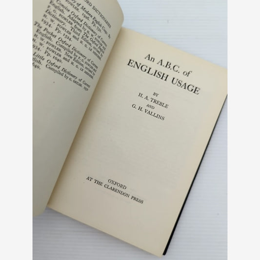 An ABC Of English Usage by G H Vallins H A Treble (Hardcover, 1950) by G H Vallins H A Treble — photo 2