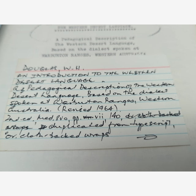 An Introduction To The Western Desert Language by Wilfrid Henry Douglas — photo 6