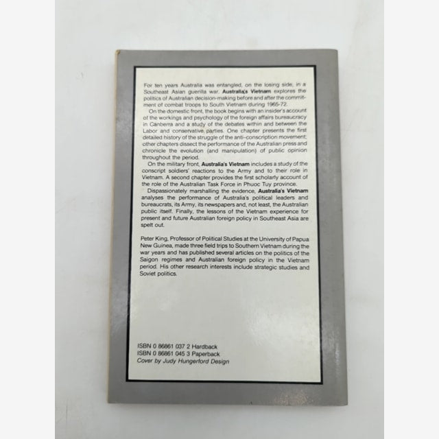 Australia's Vietnam: Australia In The Second Indo-china War by Peter King by Peter King — photo 6