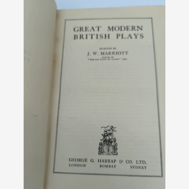Great Modern British Plays - J W Marriott (Hardcover, 1934) W Somerset Maughan by J W Marriott (Sel.) — photo 5
