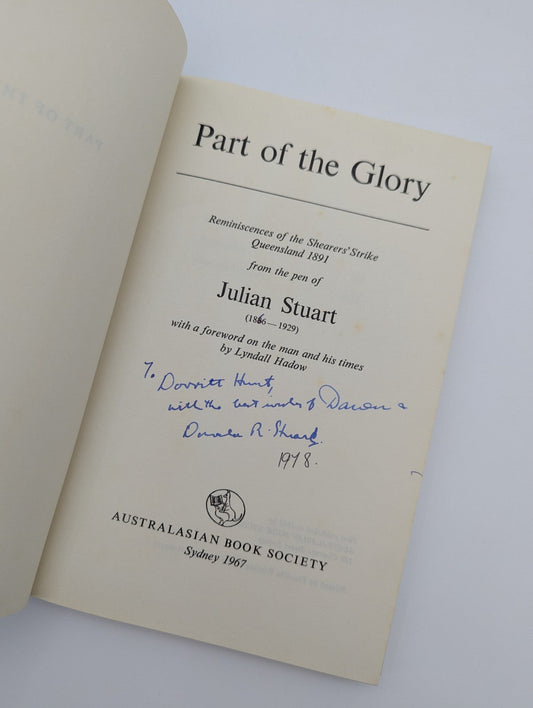 Part of the Glory by Julian Stuart (Hardcover, 1967) 1st Edition by Julian Stuart — photo 2