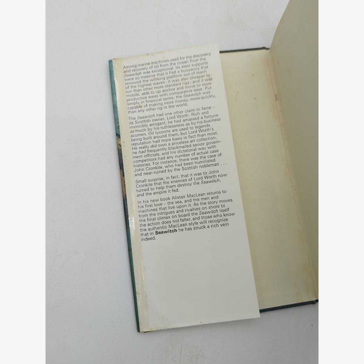 Seawitch by Alistair MacLean (Hardcover, 1977) Book Nook 1st Edition by Alistair MacLean — photo 8