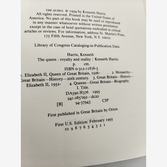 The Queen by Kenneth Harris (Hardcover, 1995) 1st Edition Royalty by Kenneth Harris — photo 6