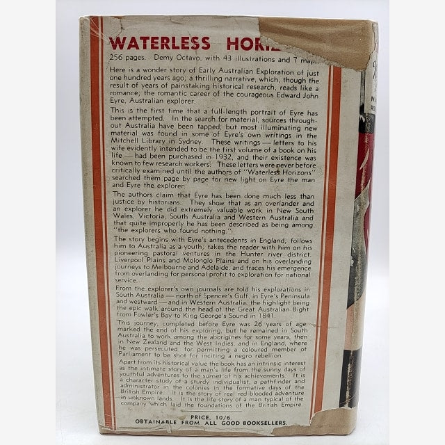 Waterless Horizons (Hardcover, 1942) Aboriginal Encounters Darling/Murray by Robert Stephens Malcolm Uren — photo 6