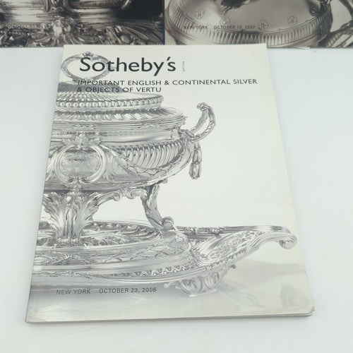 3x Sotheby's Auction Catalogues English Continental Silver, Russian Works of Art