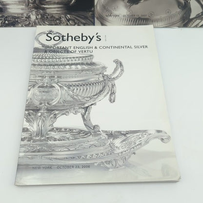 3x Sotheby's Auction Catalogues English Continental Silver, Russian Works of Art