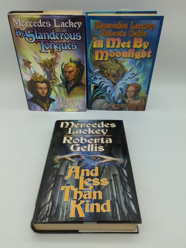 3x Mercedes Lackey/Roberta Cellis Doubled Edge Series 1 2 & 3 HCDJ 1st Edition by Mercedes Lackey