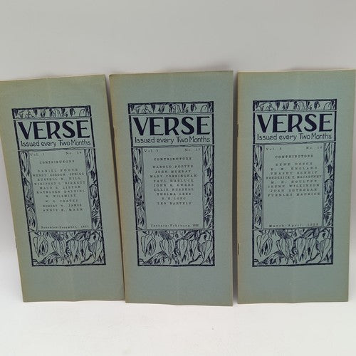 Verse - Issues 1929-1933 Nos. 1-24 Complete Rare & Scare Melbourne Australiana by Percival Serle