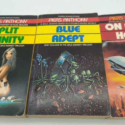 3x Piers Anthony Spilt Infinity Trilogy Science Fiction Bundle, Vintage Sci-Fi by Piers Anthony