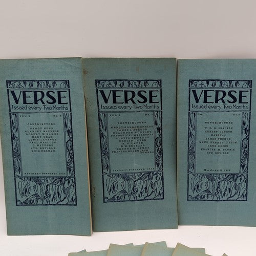 Verse - Issues 1929-1933 Nos. 1-24 Complete Rare & Scare Melbourne Australiana by Percival Serle