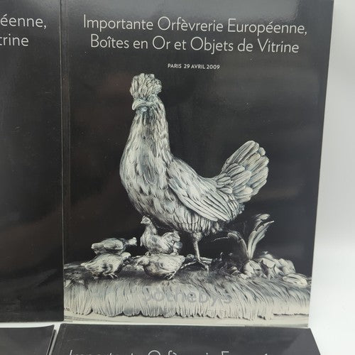 4x Sotheby's Auction Catalogues PARIS Importante Orfèvrerie Européenne 2009-2010