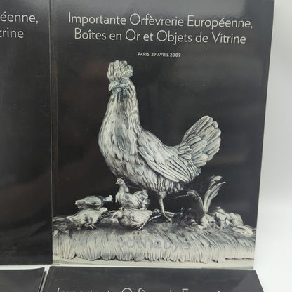 4x Sotheby's Auction Catalogues PARIS Importante Orfèvrerie Européenne 2009-2010